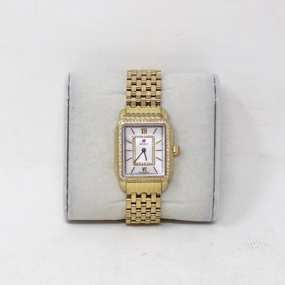 #VDXEW4 18K Yellow Gold Diamond Mother Of Pearl Watch 0.45 Ct diamonds - Picture 1 of 4